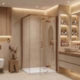 Shower enclosure Rea Bruno 90x90 Brush Copper