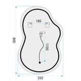 LUSTRO ŚCIENNE LED UNO DOUBLE 80x55 cm