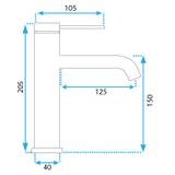 Bateria umywalkowa CLIF TYTAN NISKA
