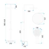 Zestaw Prysznicowy REA Creo Czarny