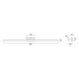 Bad Spiegelleuchte LED 20W 100CM APP376-1W black