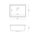 Granite sink Logan 100 White