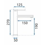 Waschbeckenarmatur REA OVAL GOLD high