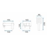 Koupelnová baterie REA STORM - Brush Gold