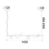 Hängelampe APP1664-6CP Gold