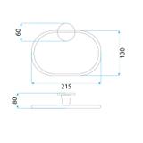 Porte-serviettes de salle de bain RING 16101 Aristo Nickel brossé
