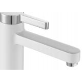 Bateria Umywalkowa REA POLO Biała Chrom Niska