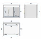 Conjunto de móveis de banheiro Paris 60cm White