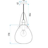 Deckenlampe APP1774-1CP BLACK GREY