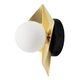 LAMPA ŚCIENNA KINKIET APP1411-W CZARNA ZŁOTA