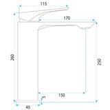 Βρύση νιπτήρα REA Prime Brush Gold High