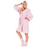 Naiste hommikumantel Nancy Pink + sokid L/XL