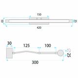 Aplică LED pentru baie SWE019-1W Gold