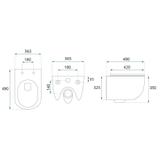 Misa WC podwieszana Rea Carlo Mini Tornado NF GOLD EDGE