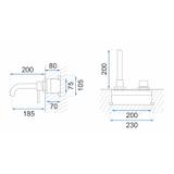 Unterputz Armatur Rea Lungo LONG black matt+Ibox