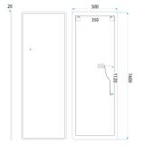 LUSTRO LED Classico 50x160cm Czarne