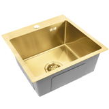Jekleno pomivalno korito Leo 40 BRUSH GOLD