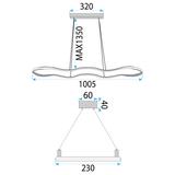 LED-DECKENHÄNGELAMPE LHJ027-CP 120cm Gold