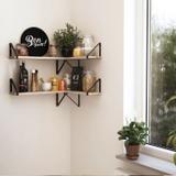 Półka ścienna drewniana 322182 kpl. 3 szt