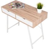 BIURKO SKANDYNAWSKIE Z SZUFLADAMI WHITE/DĄB SANOMA FFT180902