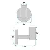 Bathroom hanger 5705 Galo Brush Nickel