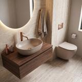 Seinälle ripustettava wc-istuin REA Focus Tornado Taupe