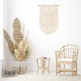 DEKORACJA ŚCIENNA BOHO MAKRAMA ECRU 322149