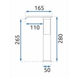 REA KENT praustuvo maišytuvas "Chrome", aukštas