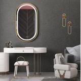 Mirror LED OLL 60x90 cm Brush Gold
