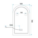 Lustro ścienne LED 90x60cm TOP-1