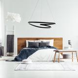 Deckenlampe Ring Led + Fernbedienung APP796-cp Black