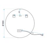 Miroir LED 100cm MMJ GOLD BRUSHED