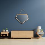 Asimetriškas medinis veidrodis 49 cm YMJZ20216