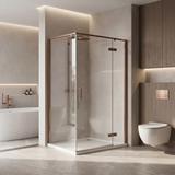 Shower enclosure Rea Bruno 120x90 Brush Copper