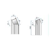 Tuš vrata Rea Molier Chrome + adapter 100