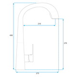 Смеситель кухонный REA Ross Black