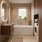 Baignoire acrylique encastrable Rea Catania 180