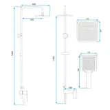 Zuhanyszett REA STORM CHROME