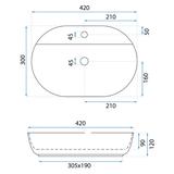 Nablatni umivaonik REA Aura 42
