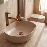 Set Závesné WC Focus + Umývadlo na Dosku Rea Focus Taupe