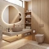 Lavabo à Poser Rea Focus Taupe