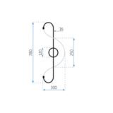 Lampe LED APP859-W Long Chrom