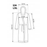 Bathrobe Fluffy grey S/M