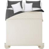 Narzuta dwustronna pikowana Diamante D.Grey / Ecru