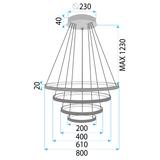 Lampa wisząca LHJ014-CP4 BLACK