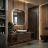 Lustro ścienne LED 70x70cm TOP