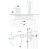 Wall Mounted faucet Rea Lungo Diamond Copper + BOX