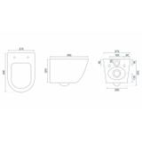 Závesná WC misa REA Carlo Lux Rimless s funkciou bidetu
