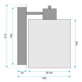 Світильник настінний APP1823-1W NATURE BLACK