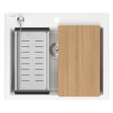 гранитная мойка KURT 110 WORKSTATION White